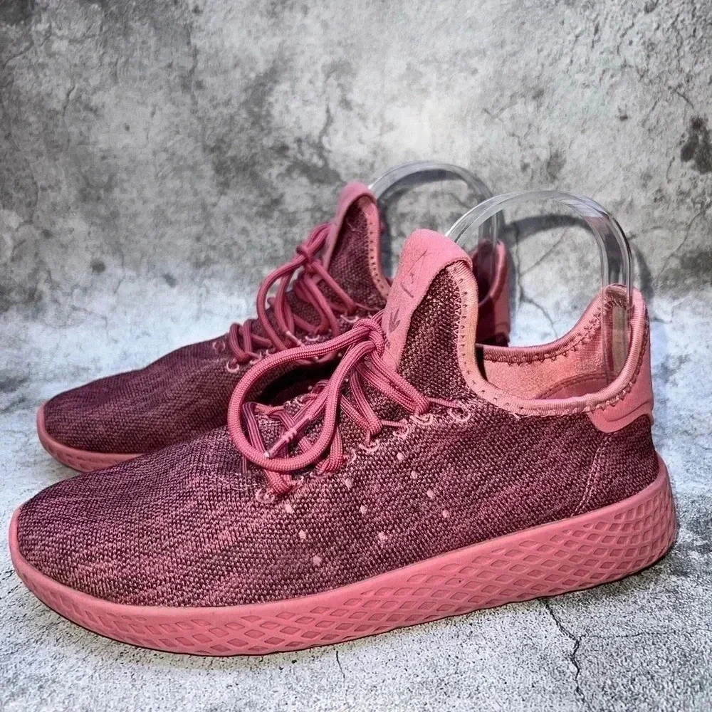 4550. ADIDAS PHARRELL PINK DIP DYED LACE UP RUNNING SNEAKER SHOES SIZE‎ WMN 6.5